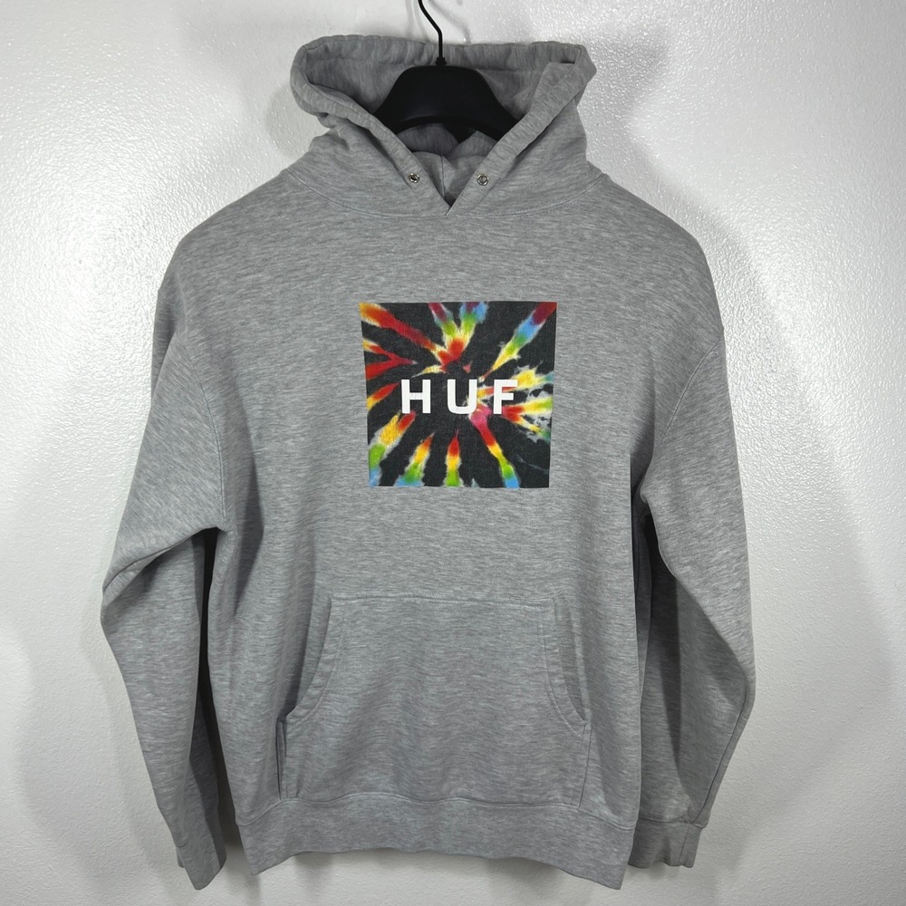 HUF Tie‎ Dye Hoodie Pullover Sweatshirt Mens Medium Graphic Skateboarding